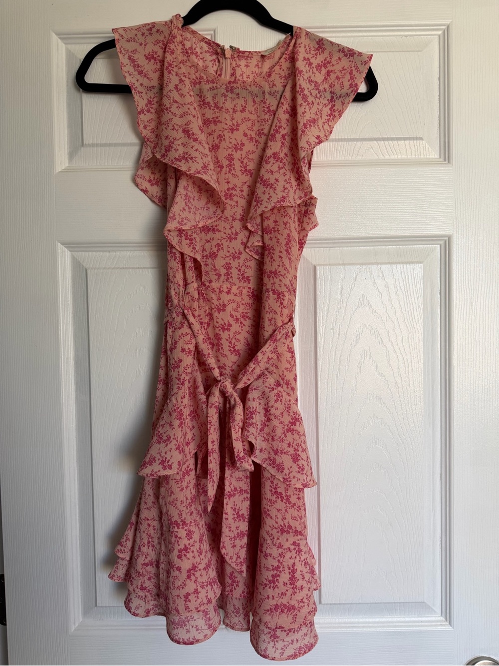 Sugarlips Pink Floral Ruffle Dress